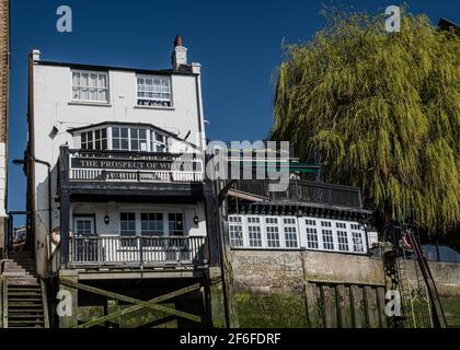 The Prospect of Whitby Pub, Wapping, Londra, Regno Unito Foto Stock