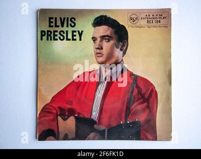 Copertina dell'EP in vinile a quattro tracce di Elvis Presley con i Jordinaires, sull'etichetta RCA Records Foto Stock