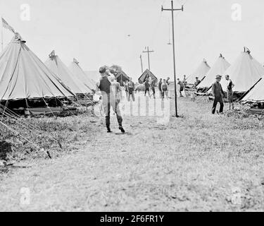 Fort Hamilton, gioco di palla nel campo, 17 giugno 1908. Foto Stock