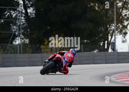 Barcellona, Spagna. 31 Marzo 2021. Test di Superbike al circuito di Barcellona-Catalunya; Leon Haslam (GBR) in sella alla Honda CBR 1000 RR-R per il Team HRC Credit: Action Plus Sports/Alamy Live News Foto Stock