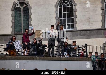 WATERFORD / IRLANDA / SETTEMBRE 20-2019 proteste per i cambiamenti climatici. Mobilitazione per l'ambiente Foto Stock