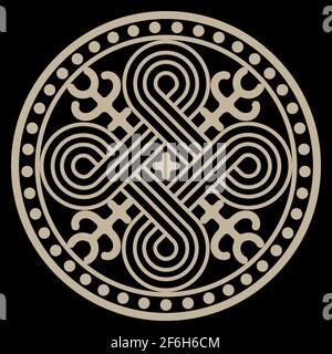 Antico motivo decorativo in stile celtico, illustrazione scandinava del nodo Illustrazione Vettoriale