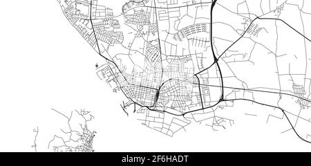 Vettore urbano mappa della città di Esbjerg, Danimarca Illustrazione Vettoriale