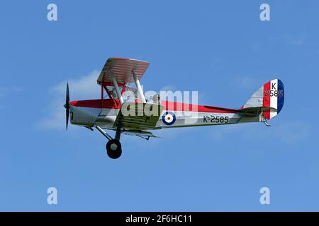 De Havilland DH82 Tiger Moth velivolo formazione del RAF Foto Stock