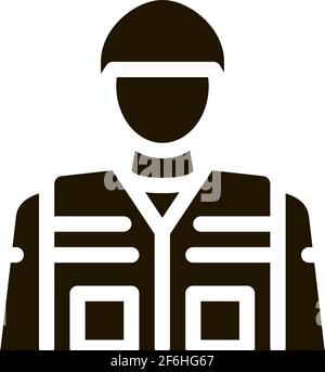 Soldier professione icona Vector Glyph Illustrazione Illustrazione Vettoriale