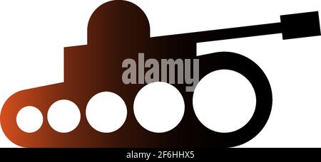 Military Tank, Army Tank icona logo disegno modello vettore Illustrazione Vettoriale