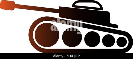 Military Tank, Army Tank icona logo disegno modello vettore Illustrazione Vettoriale