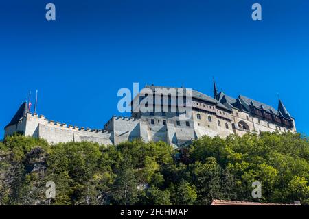 Il bellissimo Castello di Karlstejn, Repubblica Ceca Foto Stock