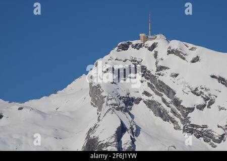 Stazione sommitale in cima al Monte Santis. Foto Stock