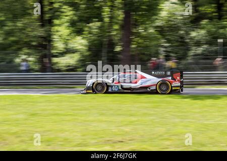 40 ALLEN James (aus), MATELLI Franck(fra), BRADLEY Richard (gbr), Oreca 07 Gibson team Griff, azione nel corso del Campionato europeo FIA le Mans Series ELMS 2017 4 ore a Monza, Italie, dal 12 al 14 maggio - Foto Thomas Fenetre/DPPI Foto Stock