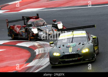 97 TURNER Daren (gbr), ADAM Jonny (gbr), SERRA Daniel (bra), Aston Martin Vantage team Aston Martin Racing, azione durante il Campionato Mondiale FIA WEC Endurance 2017, 6 ore del Messico dal 1 al 3 settembre - Foto DPPI Foto Stock