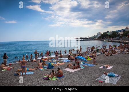 Ucraina, Crimea, Yalta, terrapieno di Yalta Foto Stock