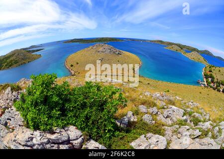 Parco nazionale delle isole Kornati nel mare Adriatico. Croazia. Foto Stock