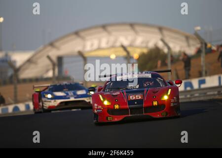 65 NIELSEN Christina (dnk), BALZAN Alessandro (ita), BRET Curtis (usa), Ferrari 488 GTE team Scuderia corsa, azione durante la 24 le Mans 2017 ore di gara, dal 17 al 18 giugno sul circuito di le Mans, Francia - Foto Antonin Vincent / DPPI Foto Stock