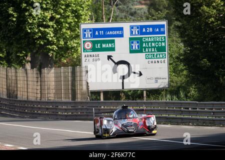 40 ALLEN James (aus), MATELLI Franck (fra), BRADLEY Richard (gbr), Oreca 07 Gibson team Griff racing, azione durante la 24 le Mans 2017 ore test day, il 4 giugno sul circuito di le Mans, Francia - Foto Antonin Vincent / DPPI Foto Stock