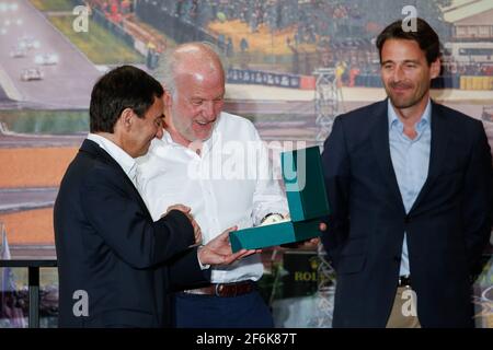 RICHARDS David FILLON Pierre (fra), presidente di ACO portait ambiance durante le 2017 le Mans 24 ore pesage, si qualificano e sfilano il 11 giugno al 16 sul circuito di le Mans, Francia - Foto Antonin Vincent / DPPI Foto Stock