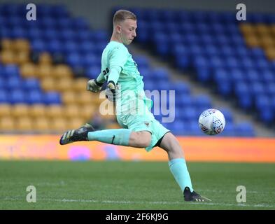 WIMBLEDON INGHILTERRA - MARZO 31: Matthew Cox di AFC Wimbledon durante la fa Youth Cup quarto round vero e proprio tra AFC Wimbledon e Tottenham Hotspur a Pl Foto Stock