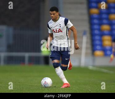 WIMBLEDON INGHILTERRA - MARZO 31: Dane Scarlett di Tottenham Hotspur under 18s durante fa Youth Cup quarto round vero e proprio tra AFC Wimbledon e Totten Foto Stock