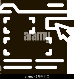 Modifica dell'icona del sito Web Vector Glyph Illustration Illustrazione Vettoriale