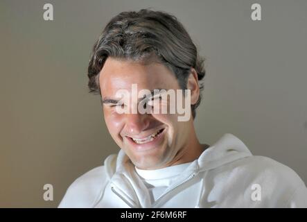 RODGER FEDERER OGGI A WIMBLEDON 21/6/07. IL ROYAL HUNT CUP. IMMAGINE DAVID ASHDOWN Foto Stock