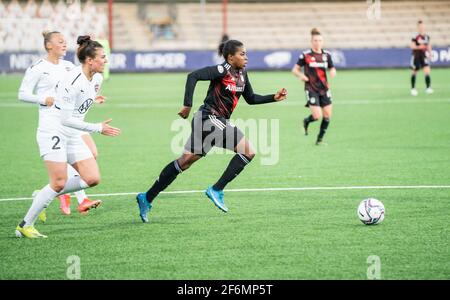 Malmö, Svezia. 1 Aprile 2021. Lineth Beerensteyn (6) di Bayern Monaco ha visto nella seconda tappa delle quarti di finale della UEFA Women's Champions League a Malmö Idrottsplats a Malmö, Svezia. (Photo Credit: Gonzales Photo/Alamy Live News Foto Stock