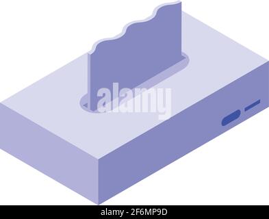 Icona del pacchetto di panni asciutti. Isometrica dell'icona vettoriale del pacchetto di panni asciutti per il disegno del nastro isolato su sfondo bianco Illustrazione Vettoriale