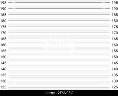 Polizia mugshot sfondo. Scala di misurazione dell'altezza della persona. Illustrazione Vettoriale