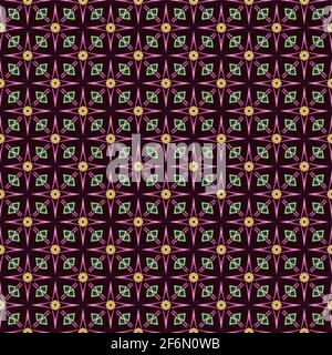 Texture con motivo colore. Disegno grafico ornamentale colorato. Ornamenti a mosaico. Modello di ripetizione. Illustrazione vettoriale. Illustrazione Vettoriale
