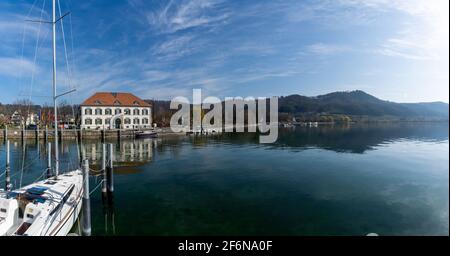 Ludwigshafen, Gerany - 31 marzo 2021: Vista panoramica dell'abor di Ludwigshafen sul lago di Costanza Foto Stock