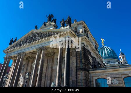 Museo d'arte nel centro storico di Dresda, Germania Foto Stock