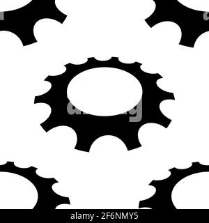 Ingranaggi, ruota dentata, ruota dentata modello ripetibile senza soluzione di continuità, background per la riparazione, la manutenzione, l'impostazione, i concetti di progettazione Illustrazione Vettoriale