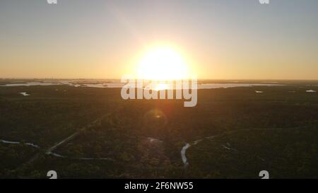 Tramonto su Estero Bay FL 3 Foto Stock