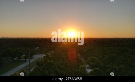 Tramonto su Estero Bay FL 1 Foto Stock