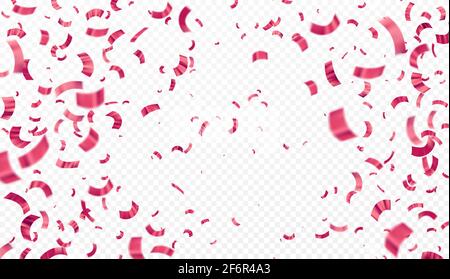 Immagine vettoriale sfocata di confetti in oro rosa isolati su uno sfondo trasparente. Illustrazione Vettoriale