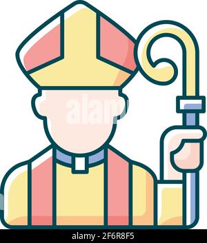 Icona del colore RGB clero Illustrazione Vettoriale
