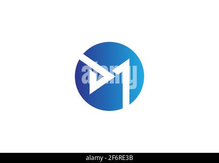 DM Letter iniziale Creative Modern Business Typography modello vettoriale. Creative Letter D M Logo Vector Illustrazione Vettoriale