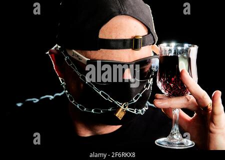 Covid 19 distruggere le imprese di ristoranti Foto Stock