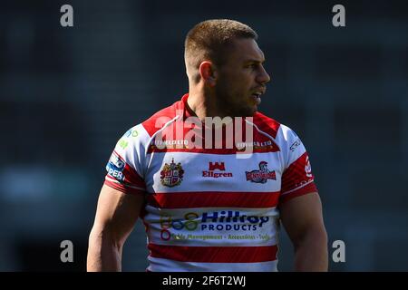 Matty Russell (2) di Leigh Centurions in, il 4/2/2021. (Foto di Craig Thomas/News Images/Sipa USA) Credit: Sipa USA/Alamy Live News Foto Stock