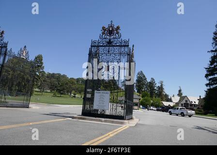 Glendale, California, USA 31 marzo 2021 UNA veduta generale dell'atmosfera del Forest Lawn Memorial Park il 31 marzo 2021 a Glendale, California, USA. Foto di Barry King/Alamy Stock foto Foto Stock