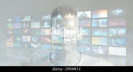 Contenuto multimediale digitale su Internet o Web Foto Stock