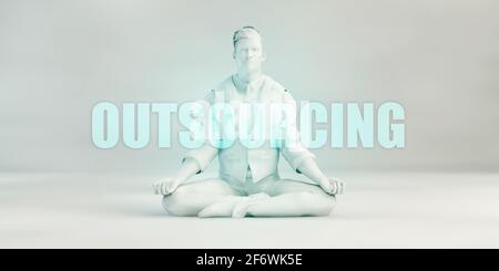 Outsourcing e mantenimento della calma Zen state Easy Solutions Foto Stock