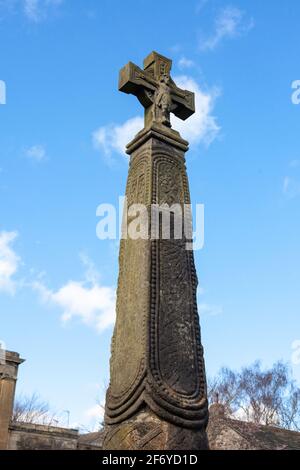 La croce sassone a Follifoot vicino Harrogate, North Yorkshire Foto Stock