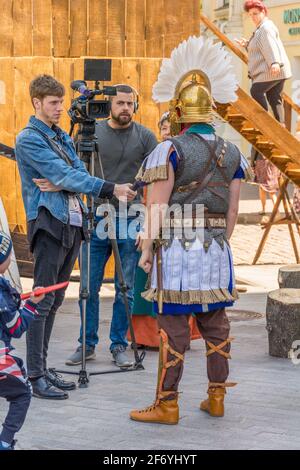 Odessa, Ucraina - Apr 27, 2019: Preparazione alla celebrazione della Pasqua a Odessa, Ucraina Foto Stock