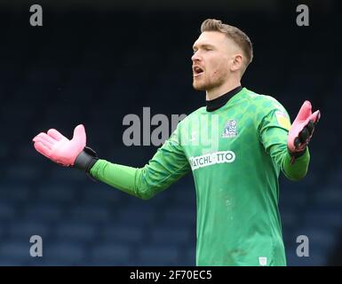 Southend, Regno Unito. 03 Apr 2021. SOUTHEND, INGHILTERRA - APRILE 03: Mark Oxley of Southend United durante Sky Bet League Two tra Southend United e Carlisle United al Roots Hall Stadium, Southend, Regno Unito il 03 Aprile 2021 Credit: Action Foto Sport/Alamy Live News Foto Stock