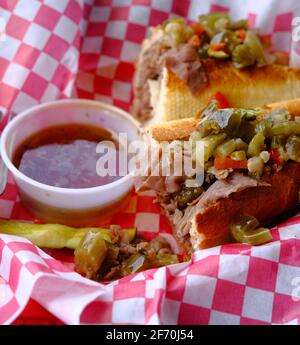 Sandwich di manzo di Chicago Foto Stock