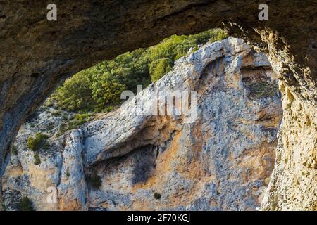 Ventano del diablo, Cuenca, Spagna Foto Stock
