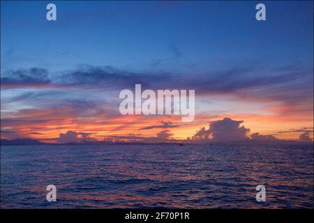 Mare di Visayan al largo dell'isola di Malapascua, Filippine Foto Stock