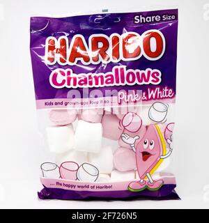 Haribo Chamallows Pink e Bianco Marshmallows Foto Stock