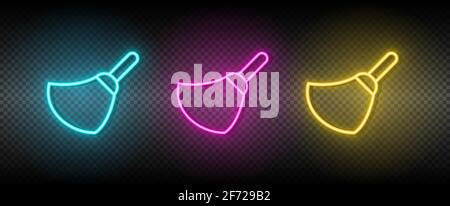 Insieme di icone vettore neon certificato Illustrazione Vettoriale