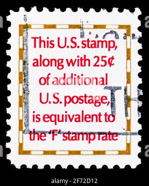 MOSCA, RUSSIA - 19 GENNAIO 2021: Francobollo stampato negli Stati Uniti spettacoli , serie, circa Foto Stock